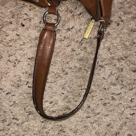 Leather Michael Kors Vintage Saddlebag fringe tassel Purse - Picture 8 of 12